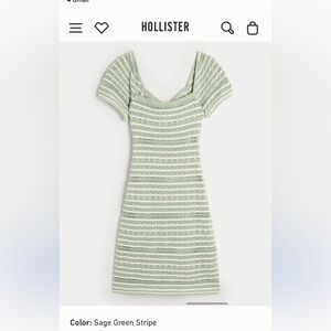 Hollister Short Sleeve Crochet Style Twist Back Mini Dress